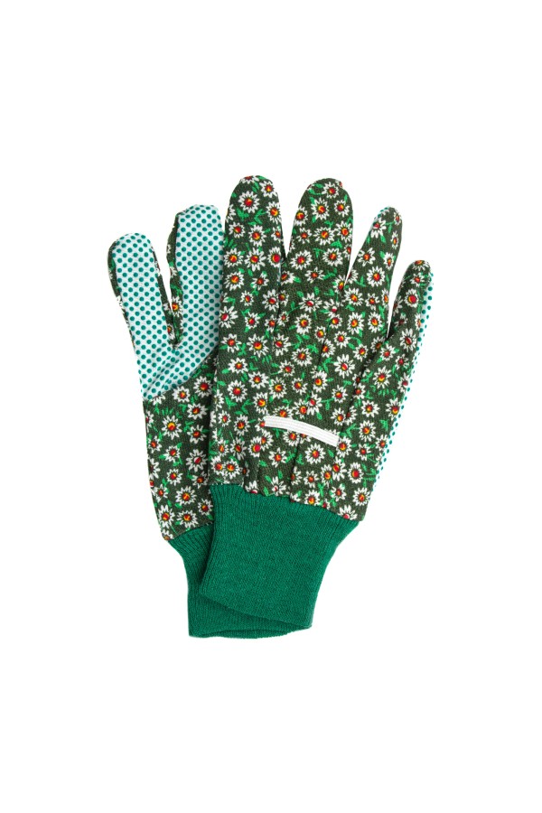 Перчатки садовые х/б ткань с ПВХ точкой, манжет, L Palisad