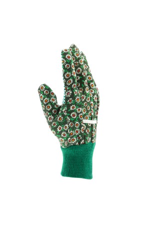 Перчатки садовые х/б ткань с ПВХ точкой, манжет, L Palisad