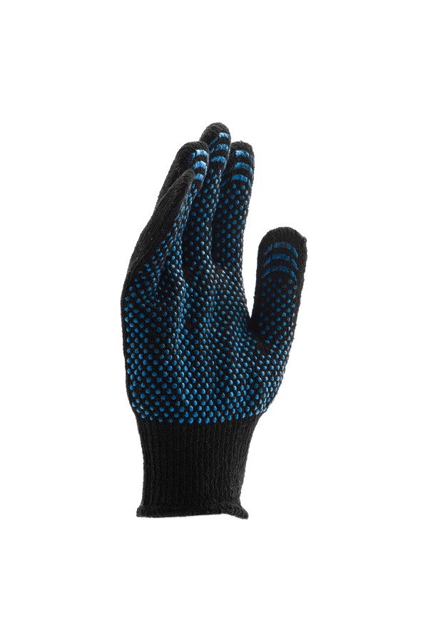 Перчатки хлопкоэфирные плюшевые, ПВХ 