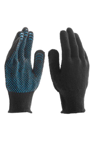 Перчатки хлопкоэфирные плюшевые, ПВХ 