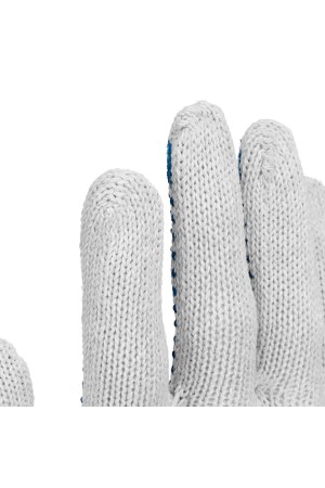 Перчатки трикотажные усиленные, с ПВХ точкой, 7 класс вязки Россия