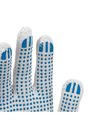 Перчатки трикотажные усиленные, с ПВХ точкой, 7 класс вязки Россия