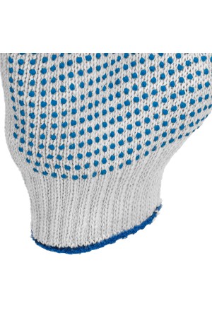 Перчатки трикотажные усиленные, с ПВХ точкой, 7 класс вязки Россия