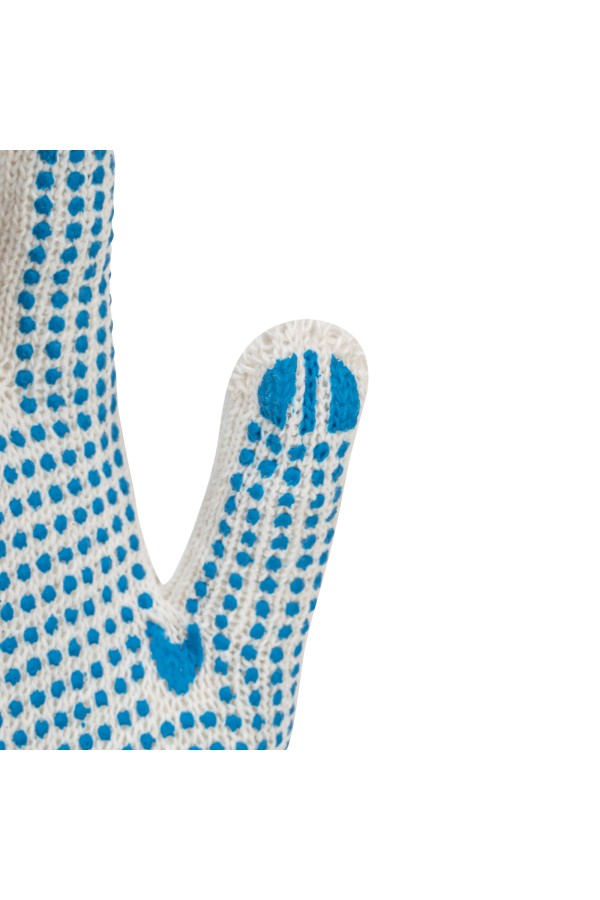 Перчатки трикотажные усиленные, с ПВХ точкой, 7 класс вязки