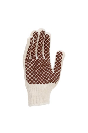 Перчатки трикотажные, ПВХ гель шахматный облив, оверлок Россия Сибртех