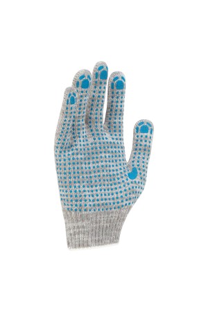 Перчатки трикотажные, с ПВХ точкой, 5 пар в упаковке, 10 класс Россия