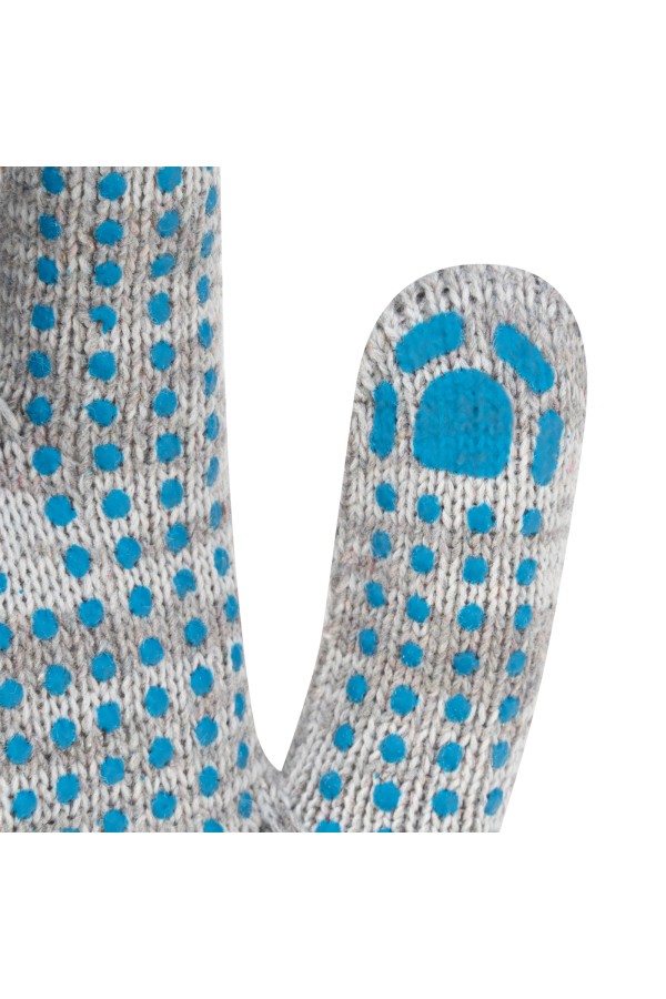 Перчатки трикотажные, с ПВХ точкой, 5 пар в упаковке, 10 класс