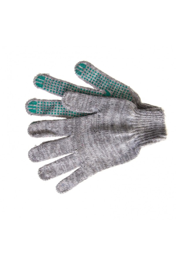 Перчатки трикотажные, ПВХ 