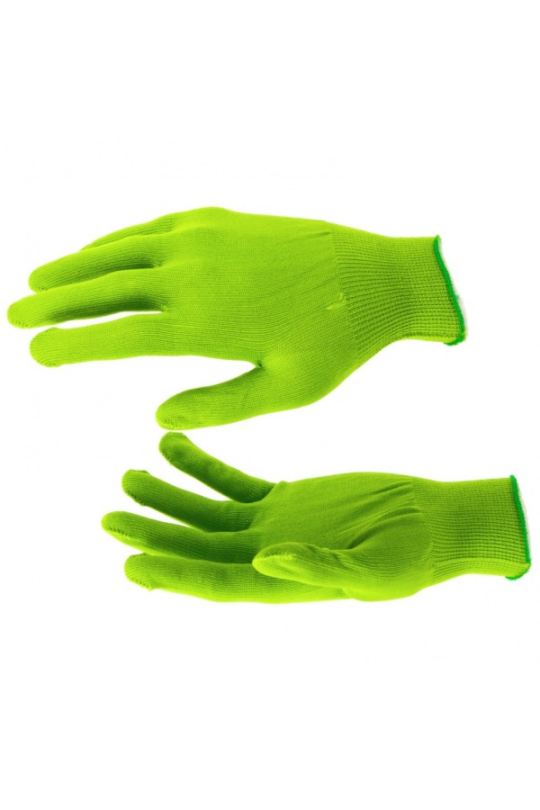 Перчатки Нейлон, 13 класс, цвет изумрудный, L
