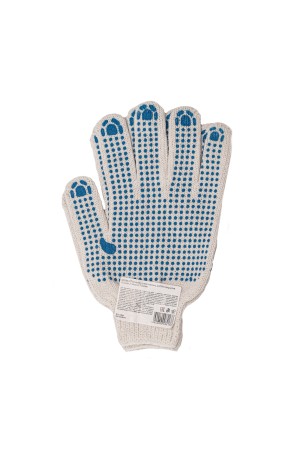 Перчатки трикотажные, с 2хПВХ точкой, 7 класс// Россия