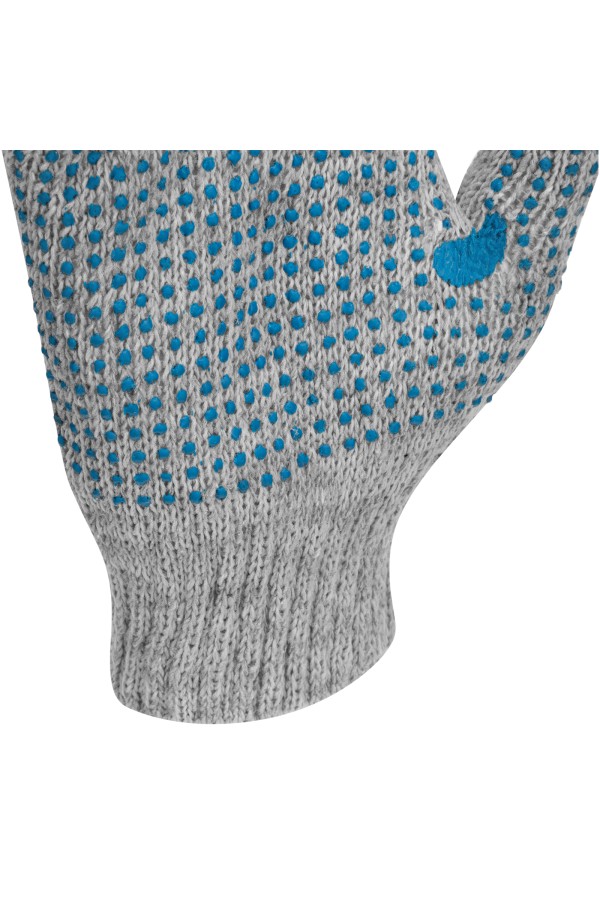 Перчатки трикотажные с ПВХ точкой, 5 пар в упаковке, БОПП-пакет, 7 класс