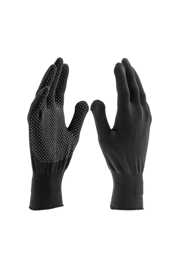 Перчатки Нейлон, ПВХ точка, 13 класс, черные, XL