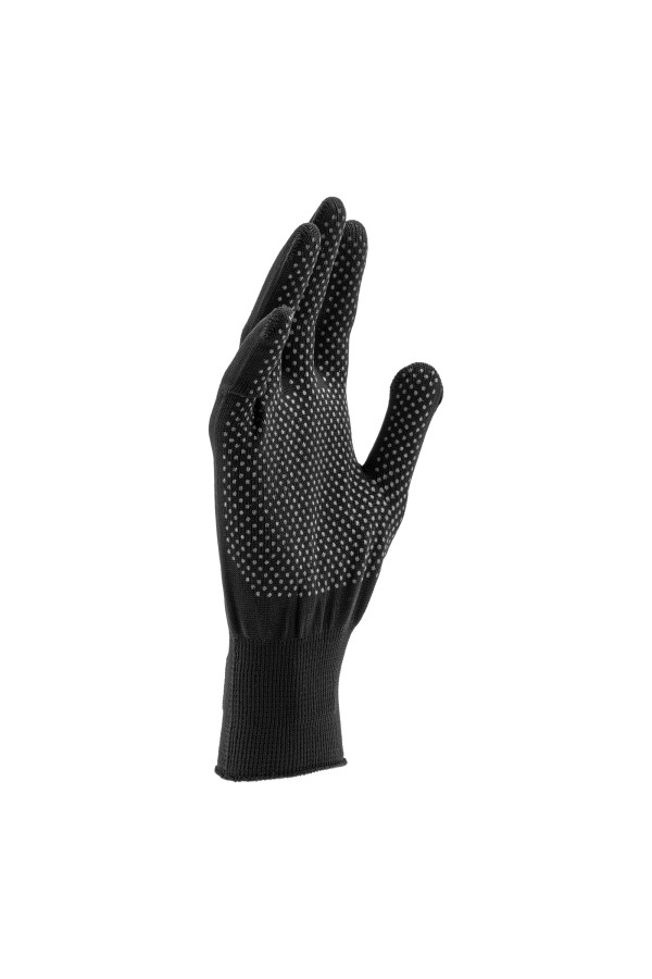 Перчатки Нейлон, ПВХ точка, 13 класс, черные, XL