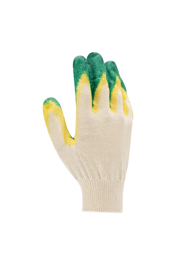 Перчатки хб с двойным латексным обливом