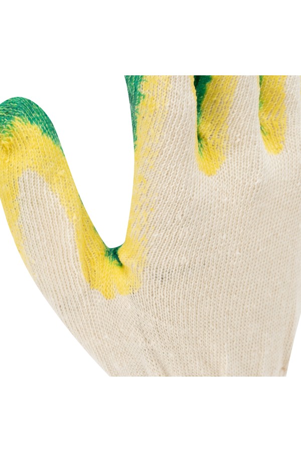 Перчатки хб с двойным латексным обливом