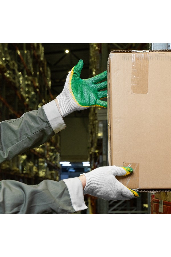 Перчатки хб с двойным латексным обливом