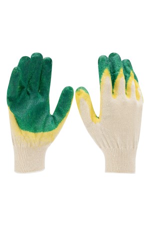 Перчатки хб с двойным латексным обливом Россия