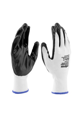 Перчатки полиэфирные с черным нитрильным покрытием, размер L, 15 класс вязки Сибртех