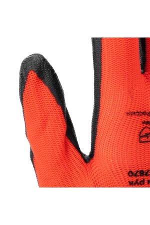 Перчатки полиэфирные с черным нитрильным покрытием маслобензостойкие, L, 15 класс вязки Stels