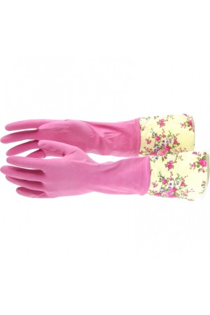 Перчатки хозяйственные латексные с манжетой, M, Elfe