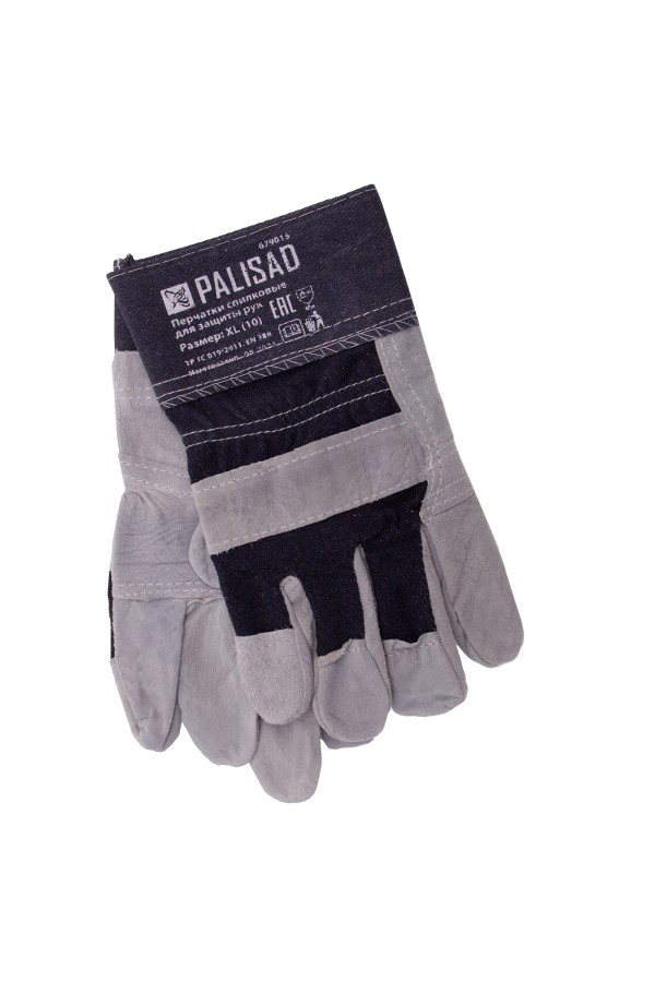 Перчатки спилковые комбинированные, размер XL, Palisad