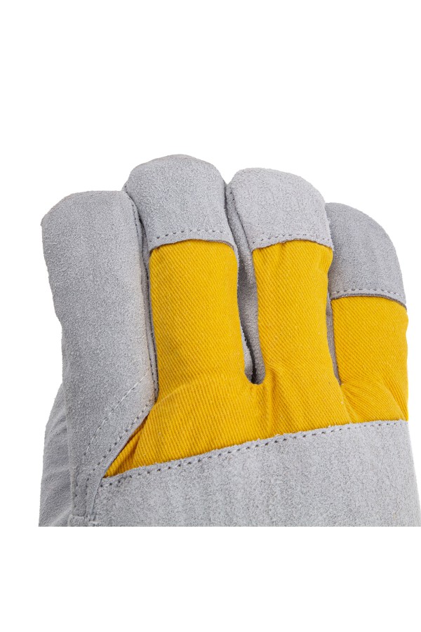 Перчатки спилковые комбинированные, усиленные, утолщенные, размер XL, Сибртех