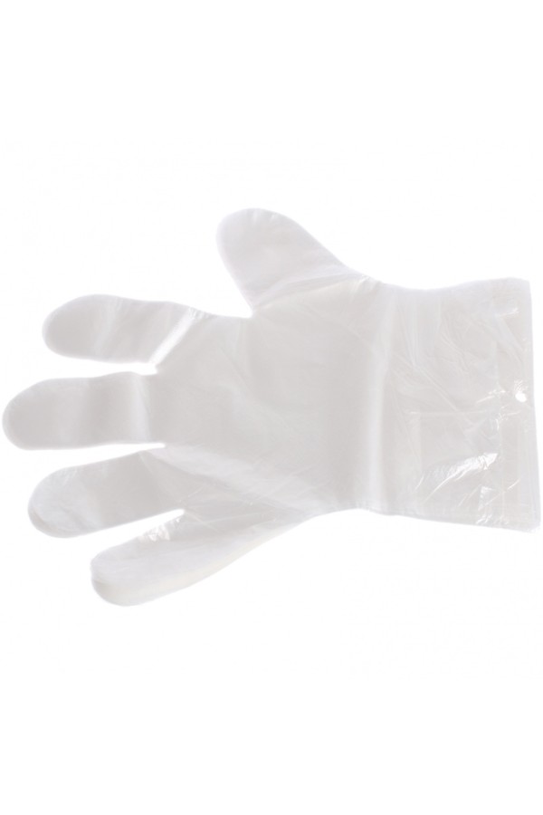 Перчатки одноразовые полиэтиленовые, прозрачные, 100 шт. (50 пар) M
