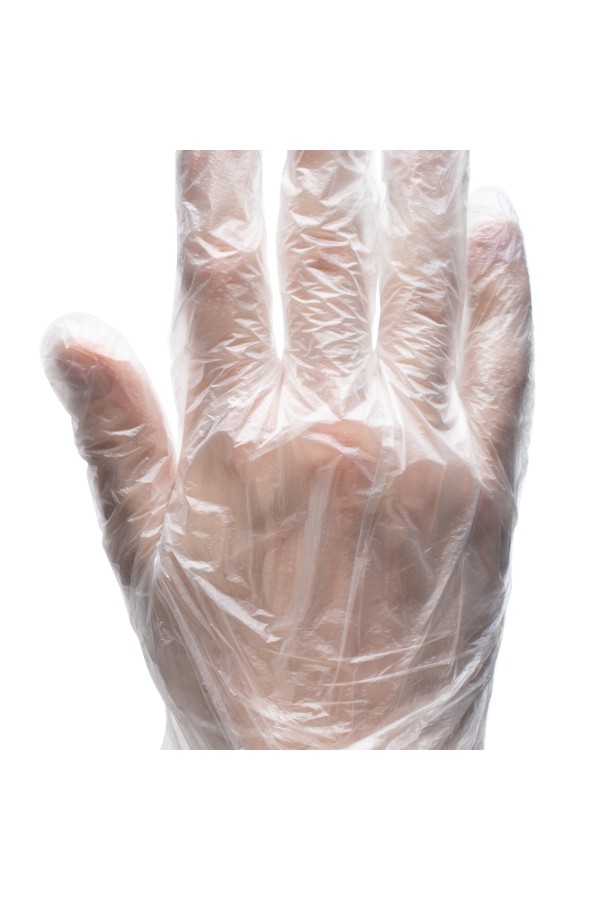 Перчатки одноразовые полиэтиленовые, прозрачные, 100 шт. (50 пар) L