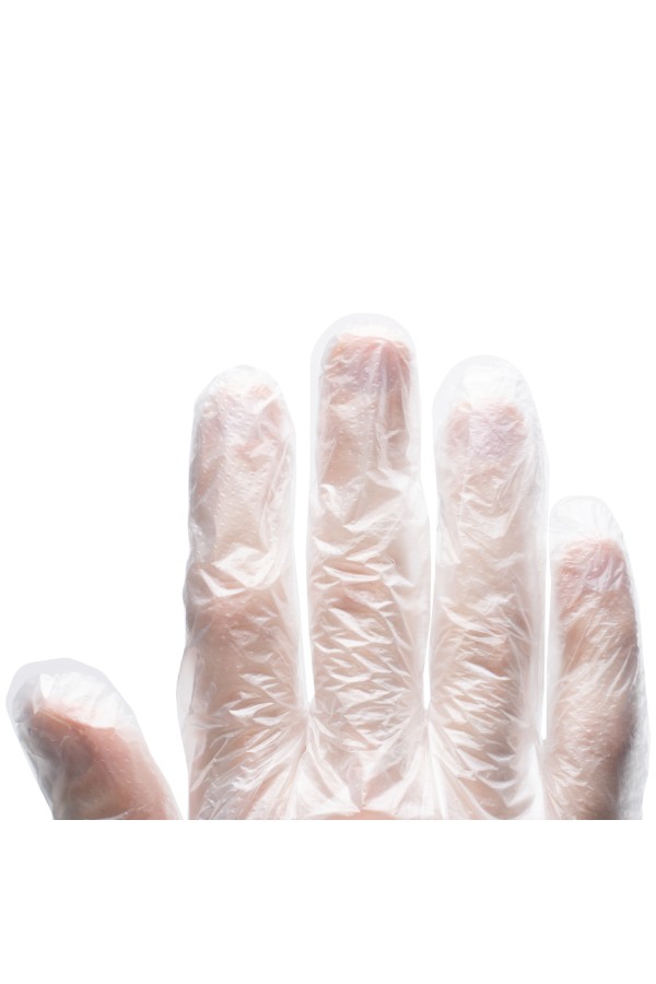 Перчатки одноразовые полиэтиленовые, прозрачные, 100 шт. (50 пар) L