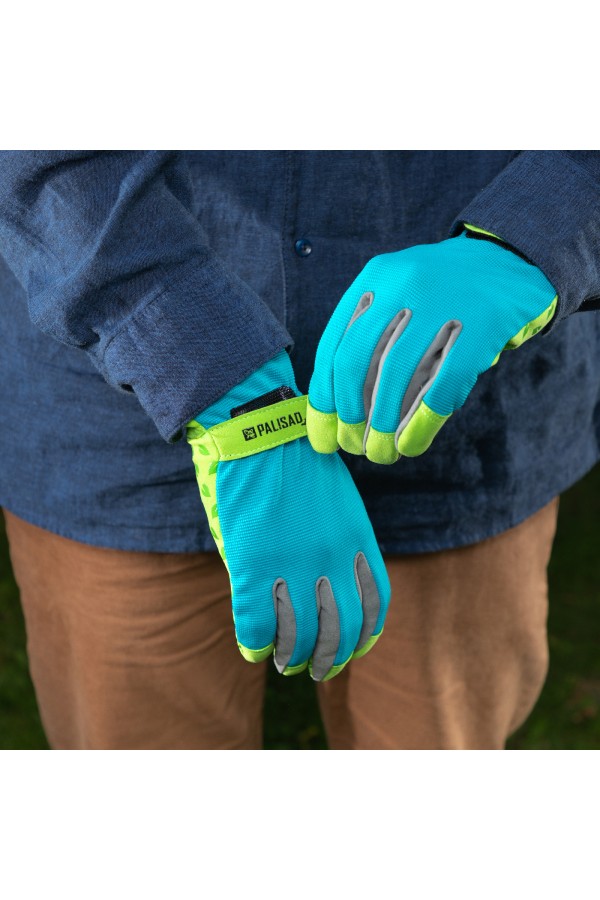 Перчатки садовые на липучке, силиконовое нанесение, размер 7, Luxe Palisad