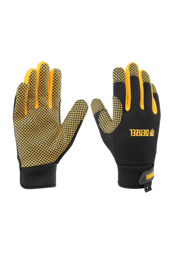 Перчатки универсальные, силиконовое нанесение, размер 10 Denzel