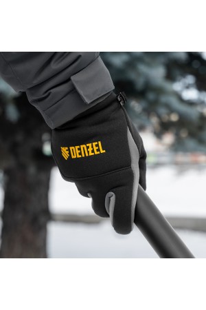 Перчатки универсальные, искусственный мех, работа с сенсорным экраном, размер 9 Denzel