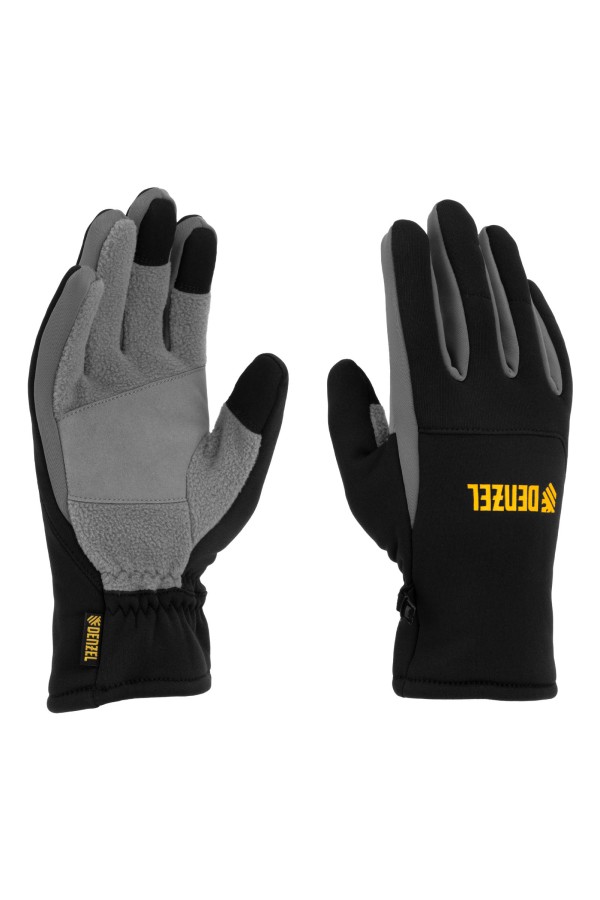 Перчатки универсальные, искусственный мех, работа с сенсорным экраном, размер 10 Denzel