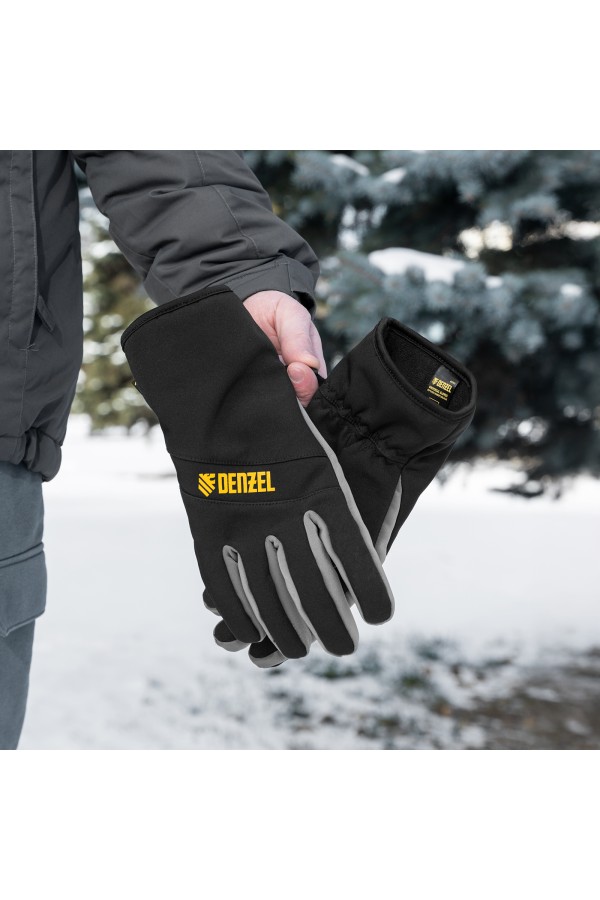 Перчатки универсальные, двойные, работа с сенсорным экраном, размер 8 Denzel