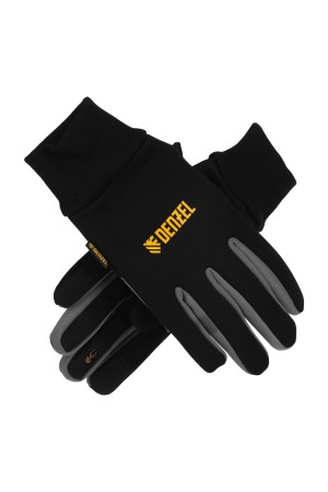 Перчатки универсальные, двойные, работа с сенсорным экраном, вязаная манжета, размер 8 Denzel