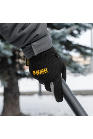 Перчатки универсальные, двойные, работа с сенсорным экраном, вязаная манжета, размер 9 Denzel