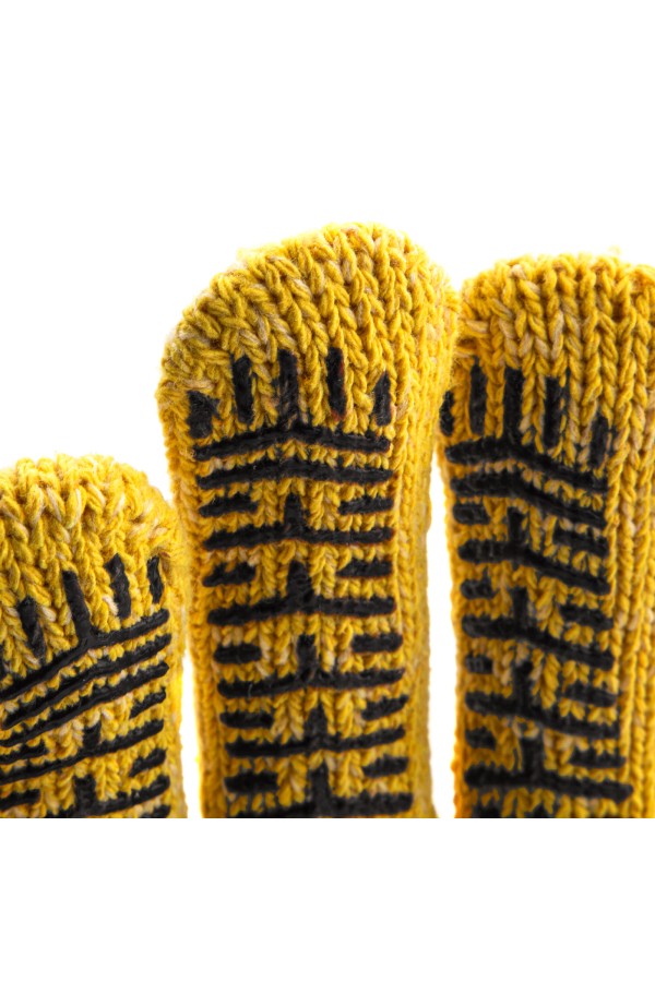 Перчатки трикотажные усиленные, гелевое ПВХ-покрытие, 7 класс, желтые Сибртех