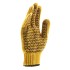Перчатки трикотажные усиленные, гелевое ПВХ-покрытие, 7 класс, желтые Россия Сибртех