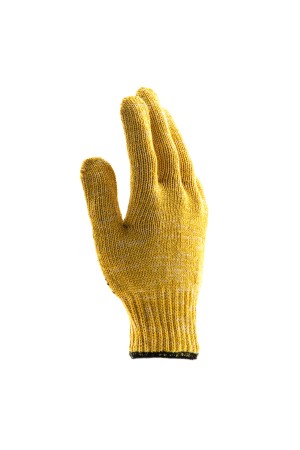 Перчатки трикотажные усиленные, гелевое ПВХ-покрытие, 7 класс, желтые Россия Сибртех