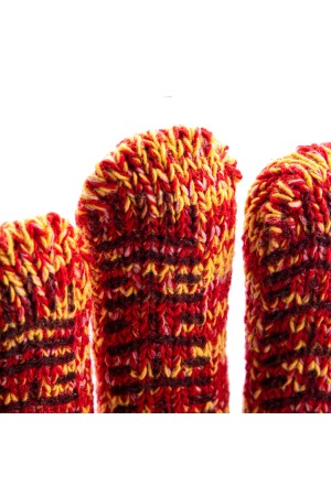 Перчатки трикотажные усиленные, гелевое ПВХ-покрытие, 7 класс, красно-желтый меланж Россия Сибртех