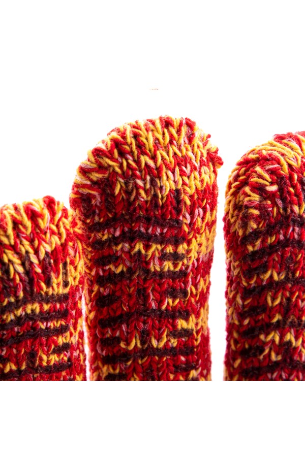 Перчатки трикотажные усиленные, гелевое ПВХ-покрытие, 7 класс, красно-желтый меланж Сибртех