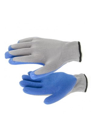 Перчатка двойная утепленная, латексное рельефное покрытие, 127 г Россия Сибртех