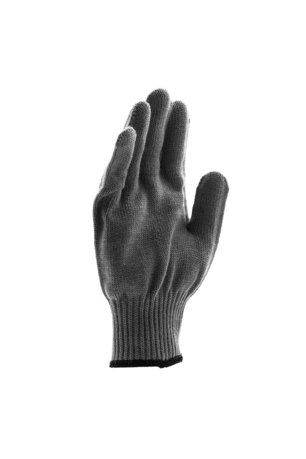 Перчатки трикотажные, акрил, серая туча, оверлок Сибртех