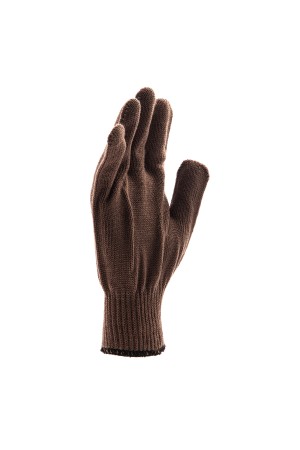 Перчатки трикотажные, акрил, коричневый, оверлок Россия Сибртех