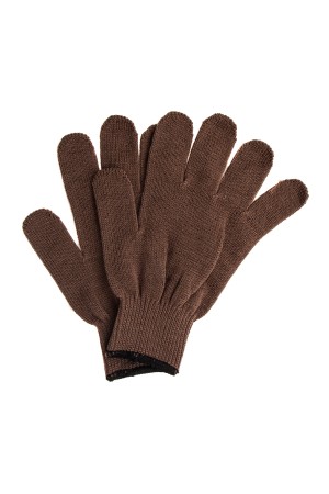 Перчатки трикотажные, акрил, коричневый, оверлок Россия Сибртех
