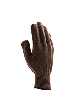 Перчатки трикотажные, акрил, коричневый, оверлок Россия Сибртех
