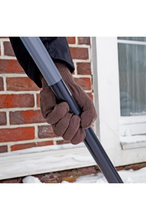 Перчатки трикотажные, акрил, коричневый, оверлок Россия Сибртех