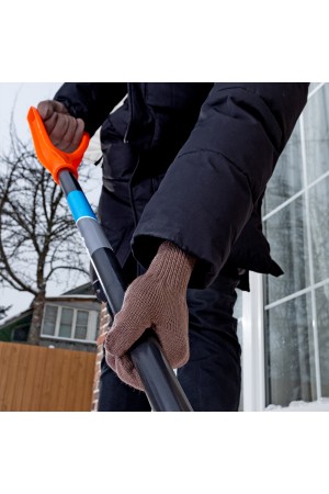 Перчатки трикотажные, акрил, коричневый, оверлок Россия Сибртех