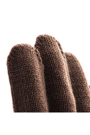 Перчатки трикотажные, акрил, коричневый, оверлок Россия Сибртех