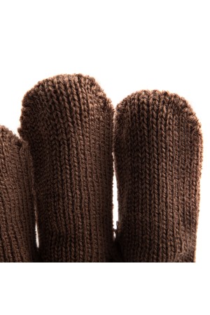 Перчатки трикотажные, акрил, коричневый, оверлок Россия Сибртех